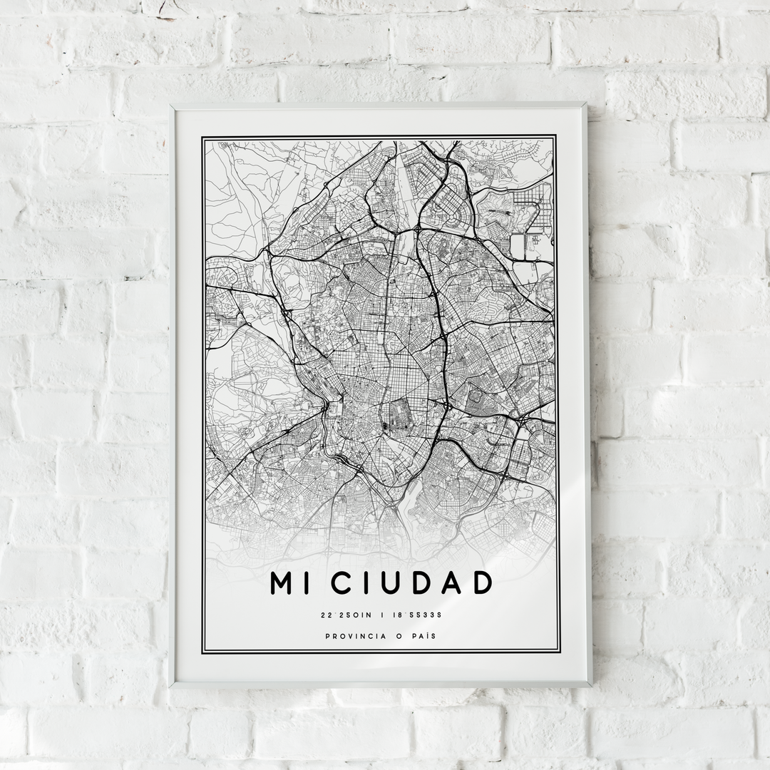 Mapa personalizado clásico y rectangular
