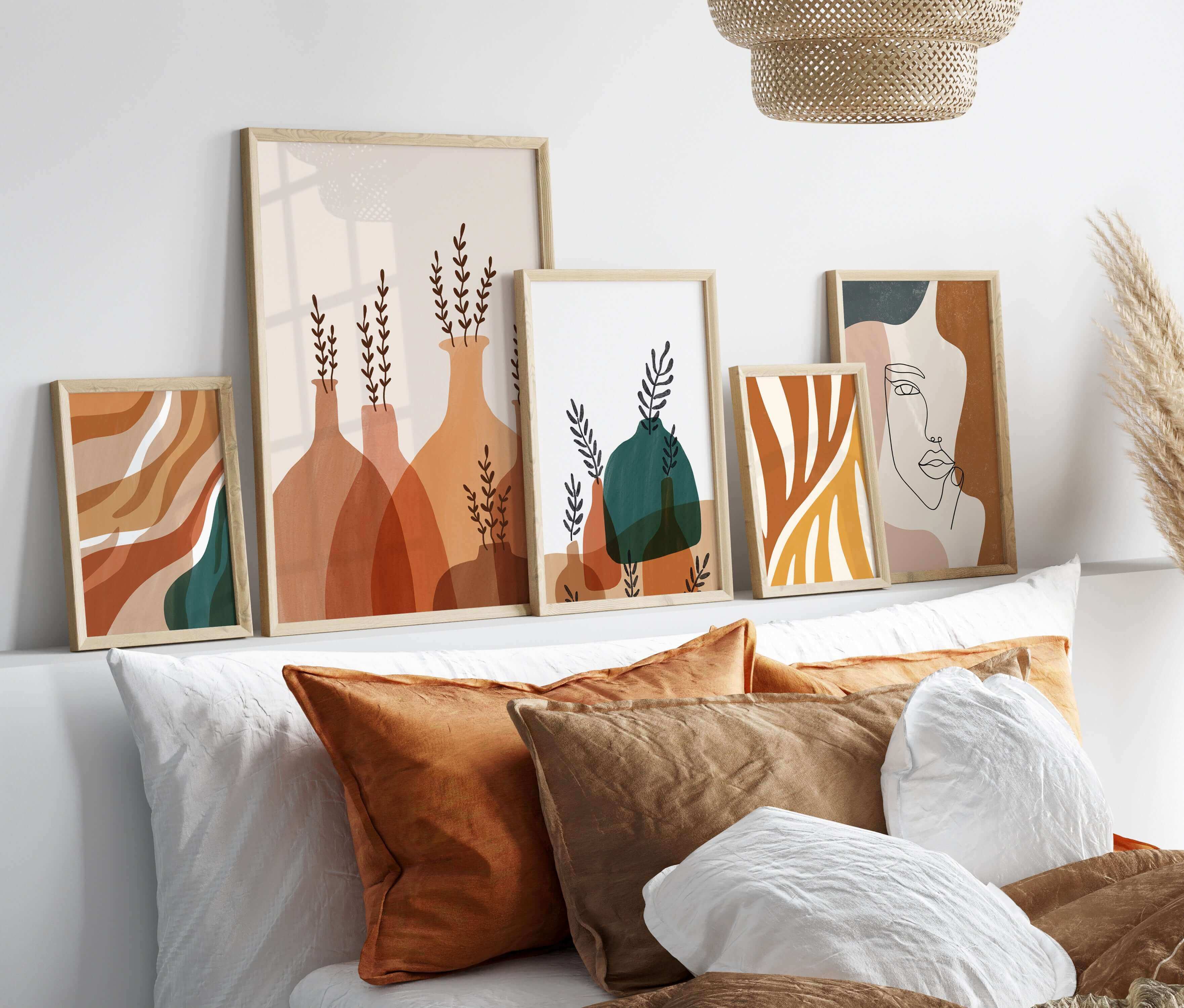 ARTE BOHO NORDICO CON CUADROS PARA DECORAR TU HOGAR Y DORMITORIO - DISENIART