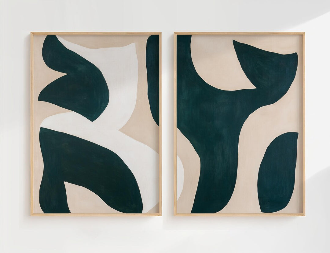 CUADRO ABSTRACTO VERDE BEIGE II