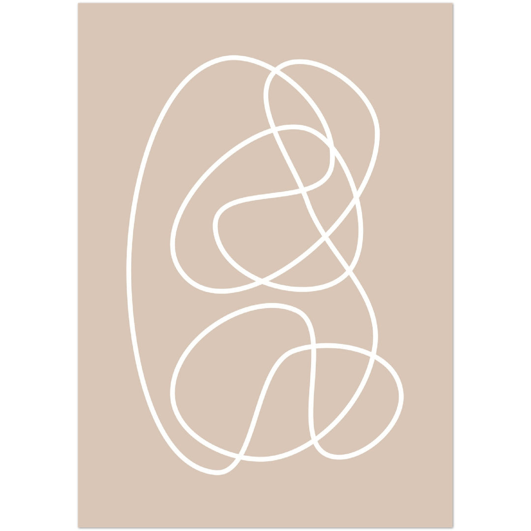 Cuadro abstracto decorativo con lámina impresa para decoración de salón