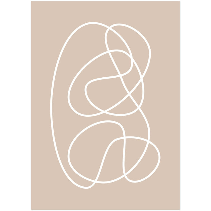 Cuadro abstracto decorativo con lámina impresa para decoración de salón