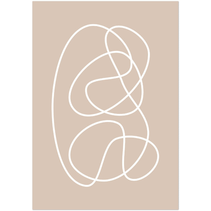 Cuadro abstracto decorativo con lámina impresa para decoración de salón