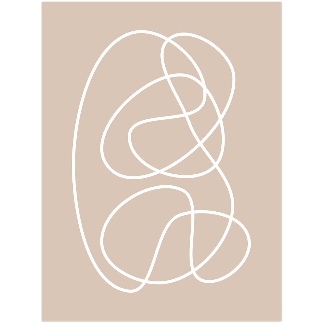 Cuadro abstracto decorativo con lámina impresa para decoración de salón