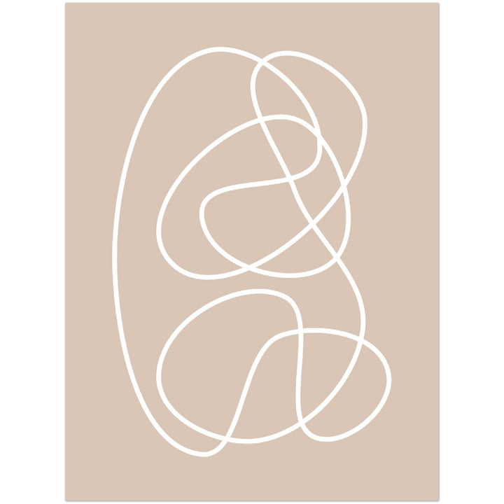 Cuadro abstracto decorativo con lámina impresa para decoración de salón
